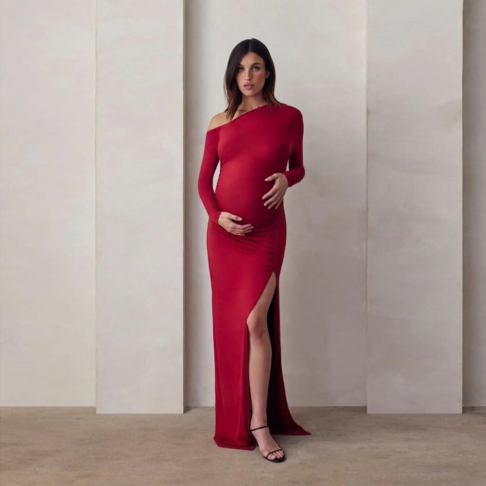 Bumpsuit The Open Shoulder Dress in Red